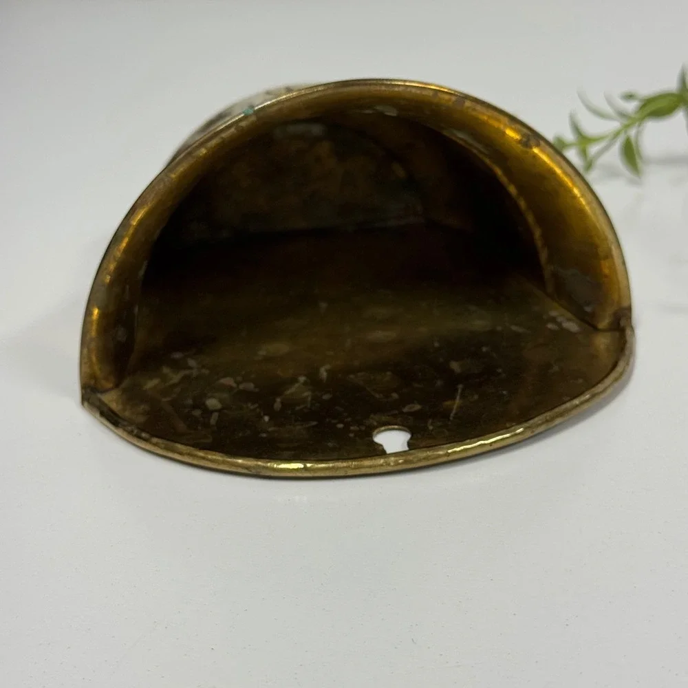 Vintage Brass Wall Pocket Planter